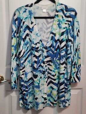 C J Banks V-Neck Cardigan Size 2x